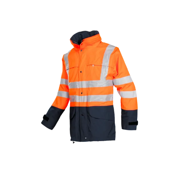 Sioen 132Z Brighton Regenjas fluororanje/marineblauw